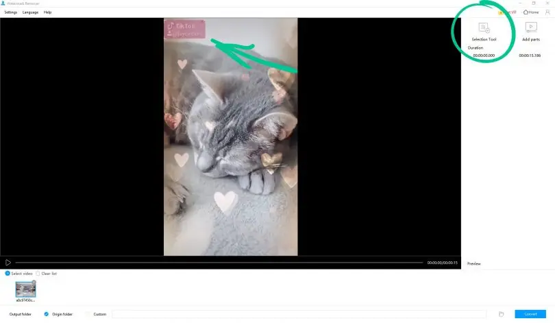 select the thumbnail