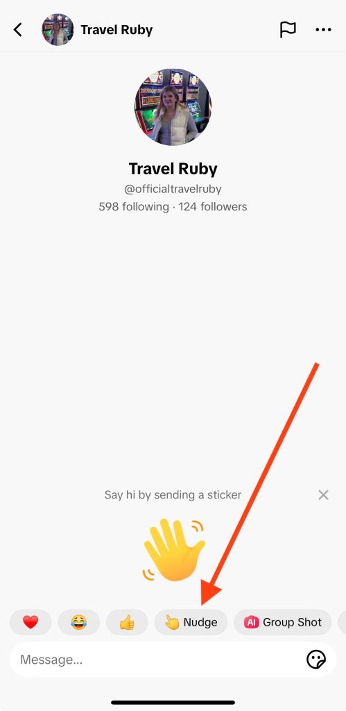 nudge from message on TikTok