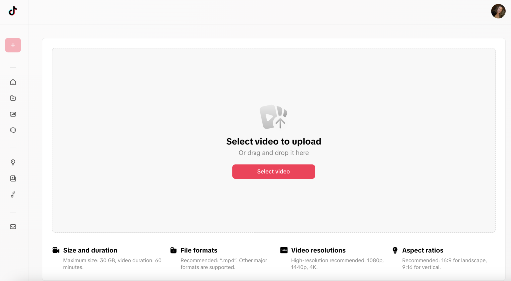 upload on tiktok desktop